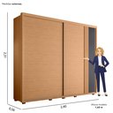 Ver imagem 5 de Guarda Roupa Casal 02 Portas Deslizantes Acácia