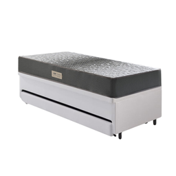 Bicama Box Baú Solteiro 88x188 Courino Linho Branco com Colchão Dual Firm Ecoflex - 10