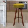 Kit 4 Banquetas Altas Redondas Pés Madeira Palito Londres:amarelo - 2