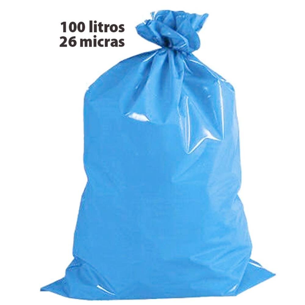 Saco para Lixo 100L AZUL 26 Micras IZY ROLL ALTAPLAST 25UN - 2