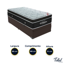 Ver imagem 3 de Cama Box Baú Solteiro Marrom e Colchão Elegant Superpocket Molas Ensacadas Ortobom