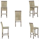 Ver imagem 5 de Mesa Bistrô e 2 Banquetas Roma Marrom Corda Náutica Estofado 7 Trama Original