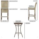 Ver imagem 2 de Mesa Bistrô e 2 Banquetas Roma Marrom Corda Náutica Estofado 7 Trama Original