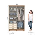 Ver imagem 4 de Guarda Roupa Solteiro 4 Portas 3 Gavetas