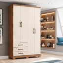 Ver imagem 1 de Guarda Roupa Solteiro 4 Portas 3 Gavetas
