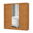 Ver imagem 2 de Guarda-Roupa Casal com Espelhos 3 Portas de Correr e 3 Gavetas 179cm Multimóveis CR35565 Madeirado