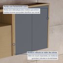 Ver imagem 4 de Armário Aéreo 80cm 2 Portas Condessa Cinza/Carvalho/Titânio