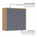 Ver imagem 5 de Armário Aéreo 80cm 2 Portas Condessa Cinza/Carvalho/Titânio