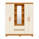 Ver imagem 2 de Guarda Roupa Capelinha Casal 04 Portas Olímpia Off White/Cinamomo
