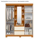 Ver imagem 4 de Guarda Roupa Capelinha Casal 04 Portas Olímpia Off White/Cinamomo