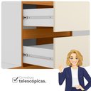 Ver imagem 7 de Guarda Roupa Capelinha Casal 04 Portas Olímpia Off White/Cinamomo