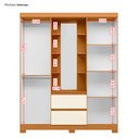 Ver imagem 5 de Guarda Roupa Capelinha Casal 04 Portas Olímpia Off White/Cinamomo