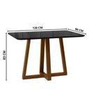 Ver imagem 5 de Mesa de Jantar Livia Largha com Vidro – Madeira/mdf, Âmbar/preto – Sonetto