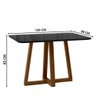 Mesa de Jantar Livia Largha com Vidro – Madeira/mdf, Âmbar/preto – Sonetto - 5