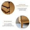 Cômoda 6 Gavetas MDF e Madeira Maciça Linha Prata  - 5