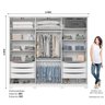 Guarda Roupa Casal Americano 6 Portas com Amortecimento 6 Gavetas com Usinagem - 4