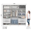 Ver imagem 4 de Guarda Roupa Casal Americano 6 Portas com Amortecimento 6 Gavetas com Usinagem