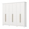 Guarda Roupa Casal Americano 6 Portas com Amortecimento 6 Gavetas com Usinagem - 3