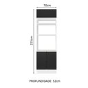 Ver imagem 3 de Torre Quente Armário de Cozinha 70 cm 3 Portas Branco/Preto Glamy Madesa