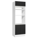 Ver imagem 1 de Torre Quente Armário de Cozinha 70 cm 3 Portas Branco/Preto Glamy Madesa