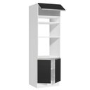 Ver imagem 6 de Torre Quente Armário de Cozinha 70 cm 3 Portas Branco/Preto Glamy Madesa