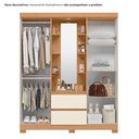 Ver imagem 4 de Guarda Roupa Capelinha Casal 04 Portas Olímpia