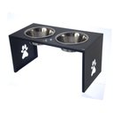 Ver imagem 1 de Comedouro Elevado Duplo Cão Porte G Preto