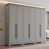 Guarda Roupa Casal Americano 6 Portas com Amortecimento 6 Gavetas com Usinagem - 1