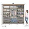 Guarda Roupa Casal Americano 6 Portas com Amortecimento 6 Gavetas com Usinagem - 4