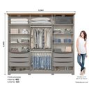 Ver imagem 4 de Guarda Roupa Casal Americano 6 Portas com Amortecimento 6 Gavetas com Usinagem