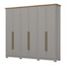 Guarda Roupa Casal Americano 6 Portas com Amortecimento 6 Gavetas com Usinagem - 3