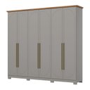 Ver imagem 3 de Guarda Roupa Casal Americano 6 Portas com Amortecimento 6 Gavetas com Usinagem
