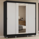 Ver imagem 1 de Guarda-Roupa Casal com Pés 3 Portas de Correr com Espelho Reno Madesa