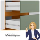 Ver imagem 7 de Guarda Roupa Capelinha Casal 04 Portas Olímpia Verde/Cinamomo/Sálvia