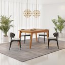 Ver imagem 1 de Conjunto Sala de Jantar Mesa Elegance com 4 Cadeiras Bless Marrom/Preto