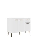 Ver imagem 6 de Balcão para Cozinha 3 Portas e 1 Gaveta 120 cm Branco