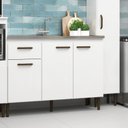 Ver imagem 3 de Balcão para Cozinha 3 Portas e 1 Gaveta 120 cm Branco