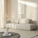 Ver imagem 1 de Sofá Modular 2 Lugares Com Sumiê Orla CabeCasa MadeiraOriginals Bege Espuma Do Mar