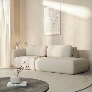 Sofá Modular 2 Lugares Com Sumiê Orla CabeCasa MadeiraOriginals