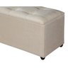Recamier Baú Sapateira Milão 130 cm para Cama Casal Solteiro Moveis House Bege - 4