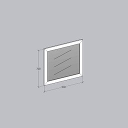 Moldura com Espelho 90cm X 78cm Prata - 5