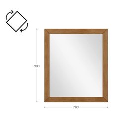 Moldura com Espelho 90cm X 78cm Prata - 4