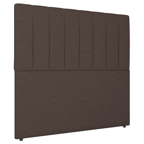 Cabeceira Cama Box Solteiro Ivana 90cm Linho Marrom - Desk Design
