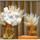 Ver imagem 2 de Arranjo de Flores Envelhecidas Artificiais no Vaso Trouxinha 27cm | Beleza Atemporal Formosinha