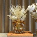 Ver imagem 1 de Arranjo de Flores Envelhecidas Artificiais no Vaso Trouxinha 27cm | Beleza Atemporal Formosinha