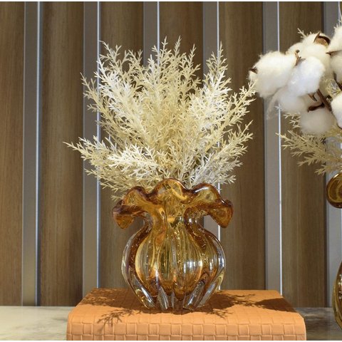 Arranjo de Flores Envelhecidas Artificiais no Vaso Trouxinha 27cm | Beleza Atemporal Formosinha