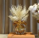 Ver imagem 1 de Arranjo de Flores Envelhecidas Artificiais no Vaso Trouxinha 27cm | Beleza Atemporal Formosinha