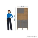 Ver imagem 4 de Armário de Cozinha Compacto Zen 3 Portas 1 Gaveta Freijo e Gris