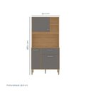 Ver imagem 3 de Armário de Cozinha Compacto Zen 3 Portas 1 Gaveta Freijo e Gris