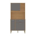 Ver imagem 2 de Armário de Cozinha Compacto Zen 3 Portas 1 Gaveta Freijo e Gris